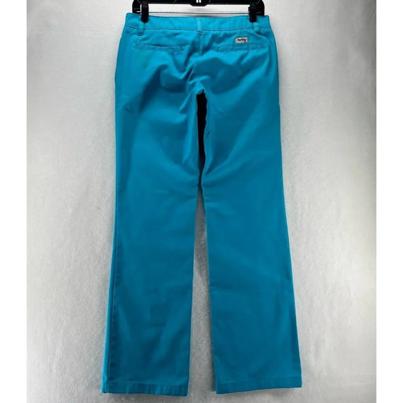 Hurley Pants Youth Size 5 Low Rise Full Length Straight Leg Twill Cotton Blue - Picture 4 of 12